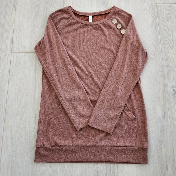 Women's Brown Tunic Fall top - Picture 2 of 7